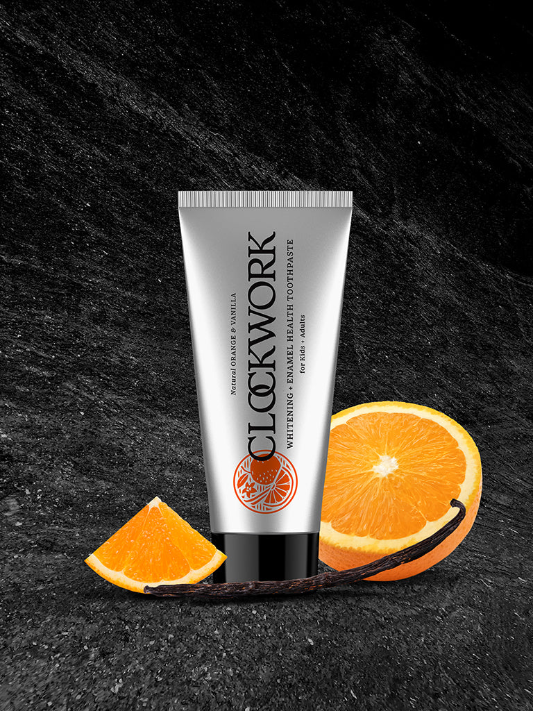 Clockwork Natural Kids + Adults Orange & Vanilla Toothpaste with HydroXy™
